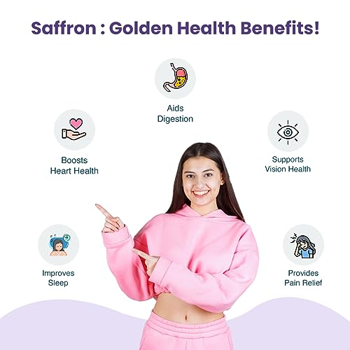 Healofy Naturals Original Kashmiri Saffron | ISO Certified Pure Kashmiri Kesar/Saffron, 1gm | Untouched Grade A++ Saffron Threads | Best Gift During Pregnancy For Pregnant Women