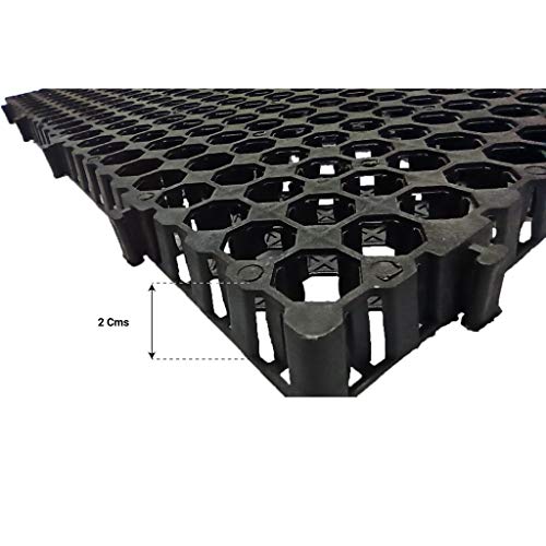 TrustBasket Heavy Duty Thickness Drain Cells (20 mm) - Set of 12 for Terrace/Kitchen Garden, Outdoor, | Heavy Duty Highly Durable Polypropylene Water Drain Cells