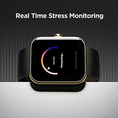 boAt Xtend Smart Watch with Alexa Built-in, 1.69” HD Display, Multiple Watch Faces, Stress Monitor, Heart & SpO2 Monitoring, 14 Sports Modes, Sleep Monitor, 5 ATM & 7 Days Battery(Pitch Black)
