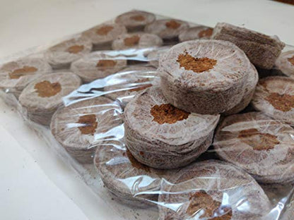 WE Hydroponics Coco Pellets 50mm -Set of 35, Jiffy Made, Soilless Germination Medium, Coco disc