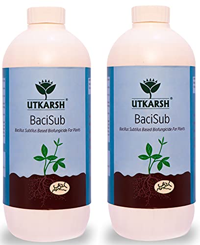 Utkarsh BaciSub (1 लीटर) (बैसिलस सबटिलस आधारित बायो फंगसाइड पौधों के लिए)(2 का सेट)