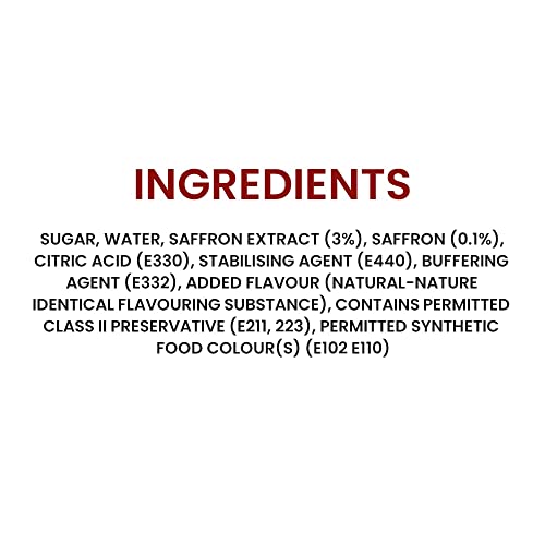 NOBLE Kesar Natural Saffron Extract Flavored Syrup For Cocktails, Mocktails, Milkshakes, Juices, Beverages And More, Non Alcoholic Mix - 750 ml, (Pack of 1)