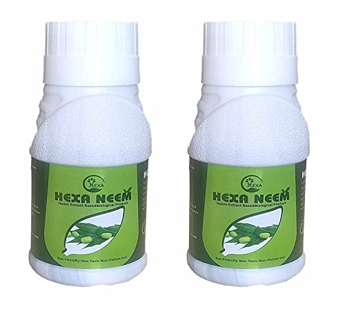RADHE AGRI CENTER hexa Soluble Neem Oil for Plant Pure Natural Pest Repellent for Organic Farming and Gardening (250)