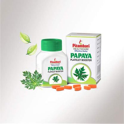 Pitambari Herbal Papaya Tablets 600mg Platelet Booster (30Tablets)