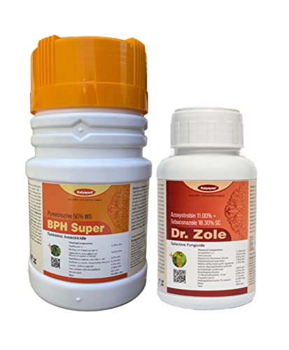 Katyayani Paddy Crop Super Combo Pack (For 1 Acre) [Pymetrozine 50% WG + Azoxystrobin 11.00% + Tebuconazole 18.30% SC]Enhance Crop Yield