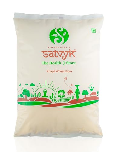 S Siddhagiri's SATVYK THE HEALTH re STORE Organic Khapli Wheat Flour (Set of 5-5kg) - Stoneground Khapli Atta | Easy to Digest Emmer Wheat Flour | Fiber Rich Whole Wheat Flour | Fresh Khapli Atta