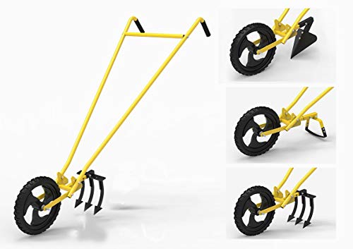 Hectare Wheel Hoe with 7 inch Weeder + 3 Tooth Cultivator + Furrow Attachment