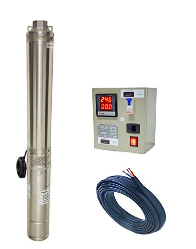 V Guard Submersible Pump with Digital Control Panel (Multicolour) | NOVA- OT0110 (1HP 10 stage with 40 Meter Cable)