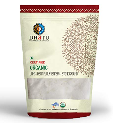 Dhatu Organics & Naturals Long Emmer Wheat Flour, 500 g - Khapli Atta, Farro Flour, Sambha Wheat