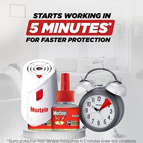 Mortein Insta5 Mosquito Repellent Liquid Refill - 45ml x 6 (Buy 4 Get 2 Free) | 100% Protection from Dengue Mosquitoes, Pack of 6