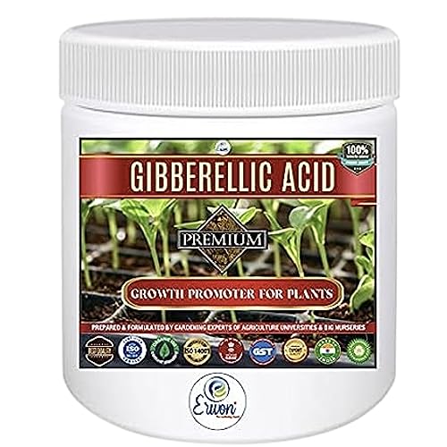Erwon® Gibberellic acid, वनस्पतींसाठी प्रीमियम अत्यावश्यक शक्तिशाली सेंद्रिय वाढ बूस्टर (10 ग्रॅम)
