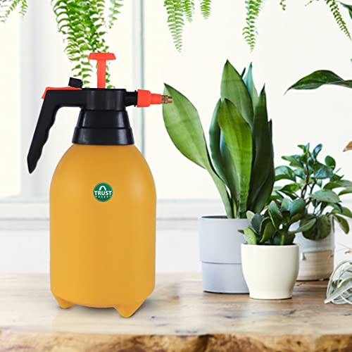 TrustBasket Pressure Sprayer 2 LTR | Sprayer Bottle for Plants | Gardening Water Pump Sprayer | Plant Spray Bottle for Garden | Yellow Color