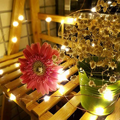 MANSAA M6 USB LED String Light | 10 Meter 100 LEDs | Yellow Color | USB Operated | Home Decor LED Light