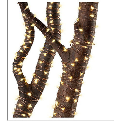 Quace Copper String Led Light 10M 100 LED Battery Powered Wire Decorative Fairy Lights - Warm White