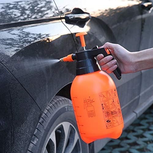 Garden Pump Pressure Sprayer Bottle - 2 Liter Water Mister Spray Bottle Can for Herbicides, Pesticides, Fertilizers, Plants Flowers (Pack of 2, Orange)