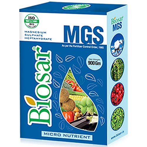 BIOSAR MGS, मॅग्नेशियम सूक्ष्म पोषक खत, मॅग्नेशियम सल्फेट हेप्टाहायड्रेट (900gm)