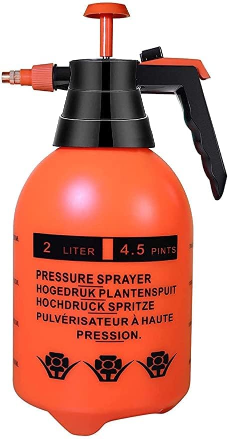 P&P BROTHERS Garden Pump Pressure Sprayer | Lawn Sprinkler | Water Mister | Spray Bottle for Herbicides, Pesticides, Fertilizers, Plants Flowers 2 Liter Capacity - Bottle Plant Water