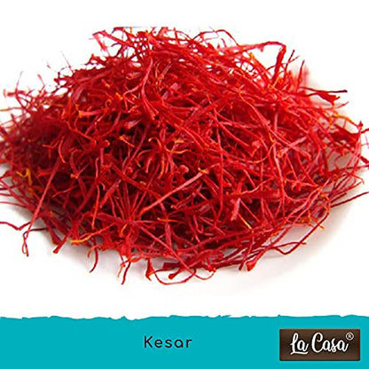 La Casa Super Negin Saffron | Combo Pack of 2 | Super Negin | Original Kesar | Premium A++ Grade Keshar | for Biryani/Milk | Purest Finest Zafran Threads | 5gm X 2 |
