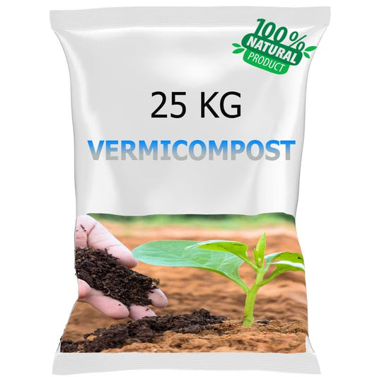 SDF Vermicompost | Organic Manure for Plants | Fertilizer for Home Gardening | Soil Mix for Pot Plants | Compost Garden Soil | Enriched Potting Soil | Natural Booster for Flowering Plant 25kg