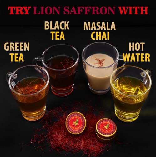 LION BRAND SAFFRON,Premium Kashmiri Mongra Saffron/Kesar (A+++ Grade) For Pregnant Women,Biryani,Beauty,Cooking&Sweets (Pack Of 1 (1Gm))