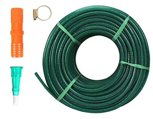 Tramp & Badger (Size : 1/2 (0.5) Inch, Length: 30 Meters, Green) Heavy Duty Braided Water Hose Pipe, Light Weight Easy to Connect For Garden, Car Wash, Floor Clean, Pet Bath, Park & Yard. .