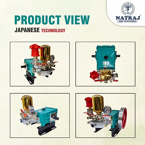 Ballorex Natraj AS-475 AL Agriculture Sprayer Pump with 1200 RPM speed and 11.5 KG weight, flow 60L/M. (8"Pulley)
