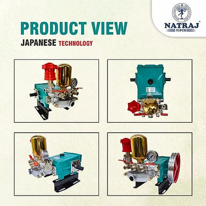 Ballorex Natraj AS-475 AL Agriculture Sprayer Pump with 1200 RPM speed and 11.5 KG weight, flow 60L/M. (8"Pulley)