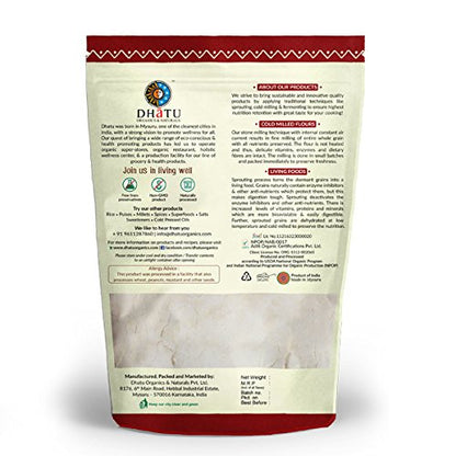 Dhatu Organics & Naturals Long Emmer Wheat Flour, 500 g - Khapli Atta, Farro Flour, Sambha Wheat