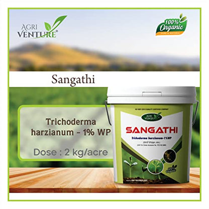 AGRIVENTURE SANGATHI - 2KG (Trichoderma Harizianum 1%) Bactericide, Organic Product BIO FUNGICIDES (2KG X 1)