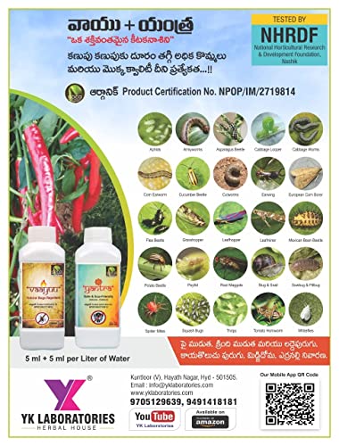 वाईके लैबोरेटरीज पेस्ट स्पेशल वायु यंत्र सुरक्षित और पर्यावरण के अनुकूल इनडोर/आउटडोर पेस्ट और कीट नियंत्रण - 1L + 1L