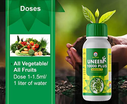 PLANTS & ROOTS Neem Oil 10000 ppmNeem Oil for Plants Azadirachtin 1% 10000ppm with Free Measuring Cup - 500ml