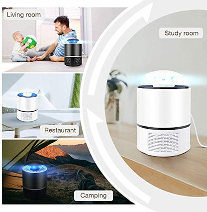 TORIYOX International Eco Friendly Electronic LED Mosquito Killer Machine Trap Lamp Theory Screen Protector Killer lamp for Home USB Powered Electronic (Round White)