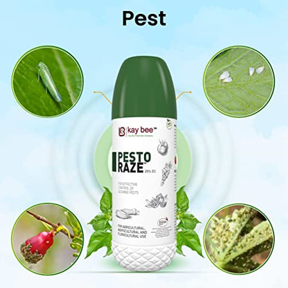 PestoRaze | Effective on All Types of Insects for Crops | Organic Insecticide for Indoor and Outdoor plants | Kay Bee Bio Organics | 100 ml