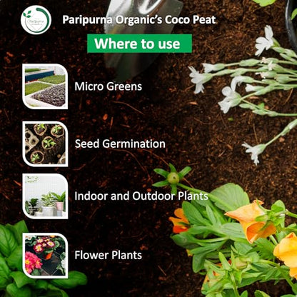 Paripurna Organics Cocopeat Organic Fertilizer for Home Gardening and Potted Plants Visit the Kraft Seeds Store