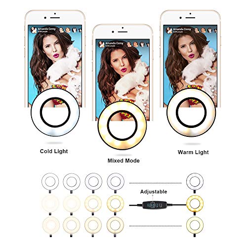 Unifree Professional Selfie Ring Light and Cell Phone & Webcam Holder Stand for Live Stream, Makeup TIK Tok, Vigo, YouTube and Video Recording.