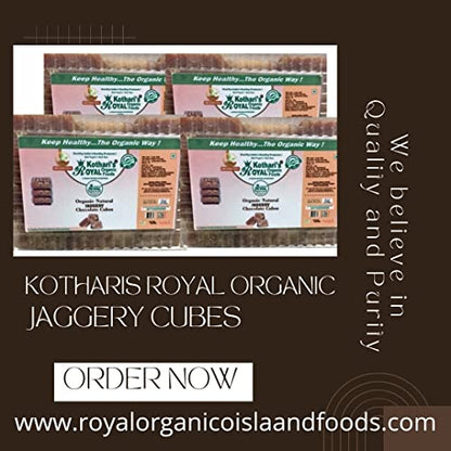 Kothari's Royal Organic Jaggery Cubes 2000gm pack of 4