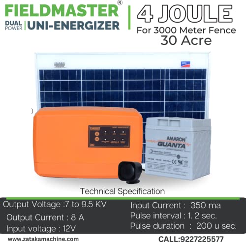 solar jhatka machine 3000 meter fence