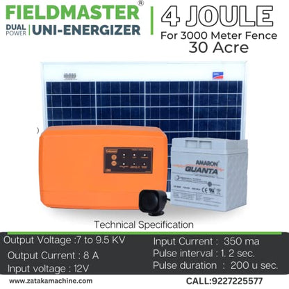 solar jhatka machine 3000 meter fence