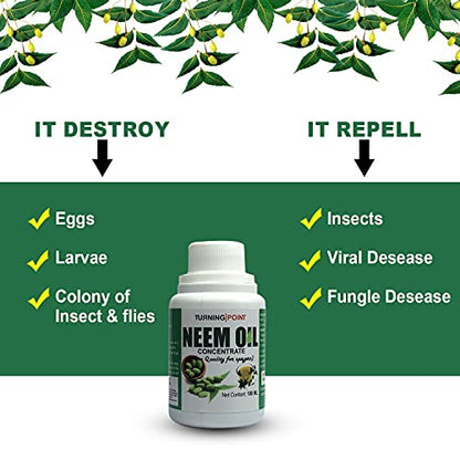 Chipku Pure Cold Pressed Water-Soluble Neem Oil for Spray on Plants and Garden (100 ml)…