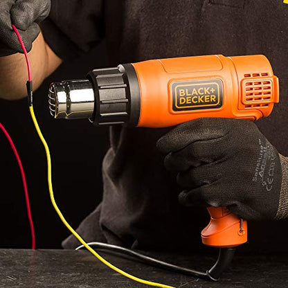 Black + Decker KX1800 1800 W Dual Temperature 2 Speed Heat Gun | Corded Electric | (Orange and Black)