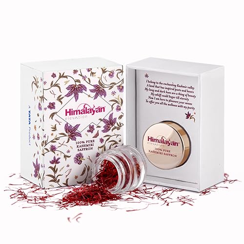 Himalayan Elevation 100% Pure Kashmiri Saffron | With Purity, Quality & Kashmir Origin Certificate | Grade 1 Kashmiri Kesar | 0.5 g