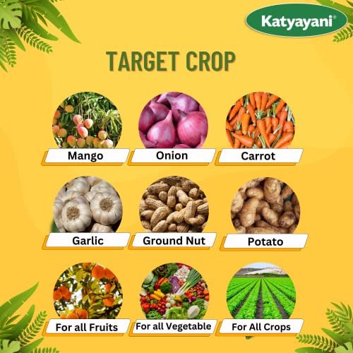Katyayani Activated Humic Acid + Fulvic Acid 98% Super Fertilizer for All Plants Flower Vegetable Fruit 100% Organic for Home Garden Nursery & Agriculture Use Growth Stimulator (800 Gram (Set of 1))