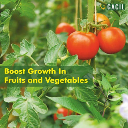 GACIL Potassium Humate Organic Liquid Fertilizer Natural Growth Promoter For Garden Plants & Agriculture Crops 1Lit