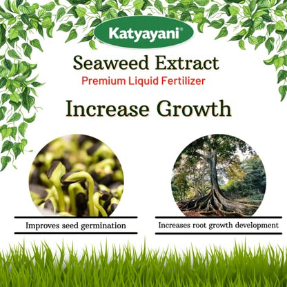 Katyayani Seaweed Extract Water Soluble Liquid | Organic Plant Growth Promoter & Bio-Stimulant | 500ml x 1 |