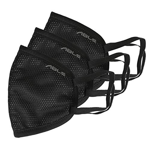 ABLE A95 Anti Bacterial Anti Pollution Anti Dust Reusable Protection Mask Unisex (Black & White Pack of 3)