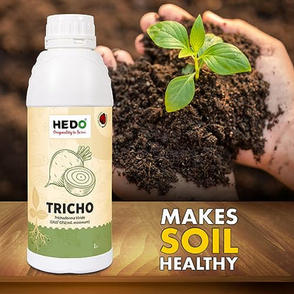 HEDO ट्राइकोडर्मा विराइड लिक्विड बायो-ऑर्गेनिक (1Kg) सभी पौधों और बीजों के लिए पौधों के स्वास्थ्य और बीज अंकुरण में सुधार के लिए