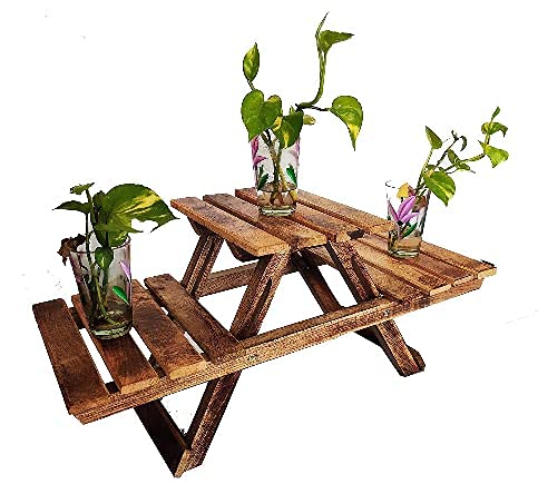 HYMS Home Decor Wooden Stool Set/ Garden Decor/ Decorative Fold-able Stool