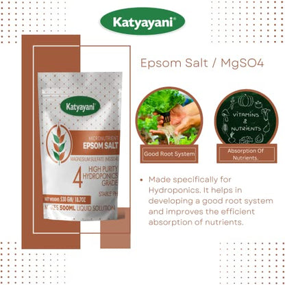 Katyayani Magnesium sulfate/Epsom Salt (1060 Gram (530g x 2))