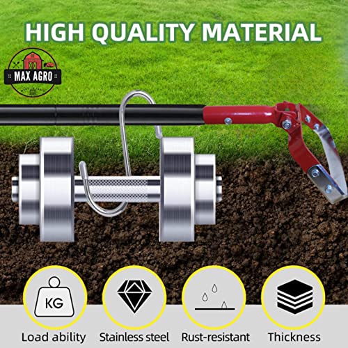 REDBUILD™ Heavy Duty Hand Weeder with Handle (5 Feet Handle) | Manual Weeder for Agriculture | Weed Remover | Weed Removal Equipment | Agriculture Tools for Farming | Stirrup Hoe