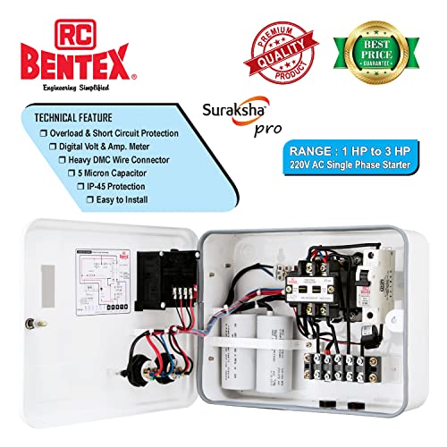 RC BENTEX Suraksha Pro Submersible Control Panel 2 HP, 103S000003, Motor Starter